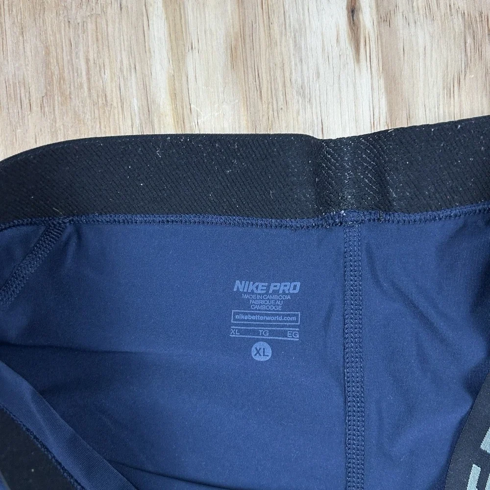 Nike Pro Women's XL Blue Compression Shorts 5
